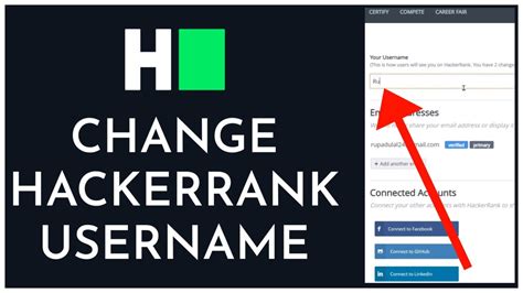 Steps to change User Name on hackerrank. . Hackerrank username changes solution